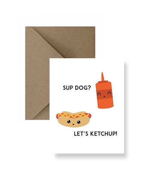 IMPAPER - Wholesale Friendship Card - Sup Dog, Let’s Ketchup Friendship Card0