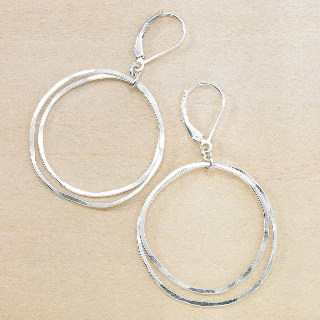 Freshie & Zero - Wholesale Dangle Earrings - Imperfect Circle Earrings, gold or silver, SIMPLE CALDERA1