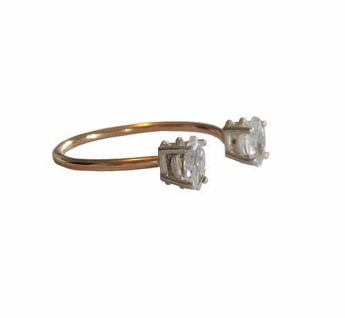 Sweet 1985 - Wholesale Cocktail/Statement Ring - Marquise Double Cuff Ring0