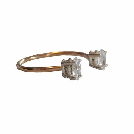 Sweet 1985 - Wholesale Cocktail/Statement Ring - Marquise Double Cuff Ring0
