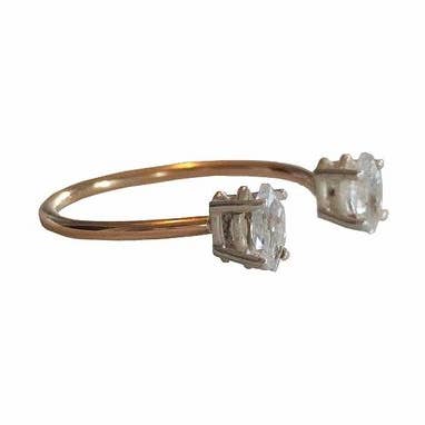 Marquise Double Cuff Ring for wholesale by Sweet 1985