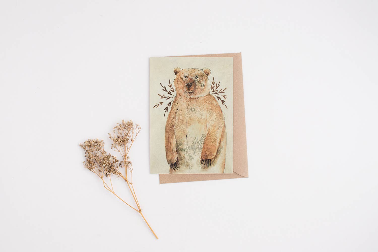 The Blue Rabbit House - Wholesale Art Print - Bruno the Brown Bear | 4x6 Inches Print0