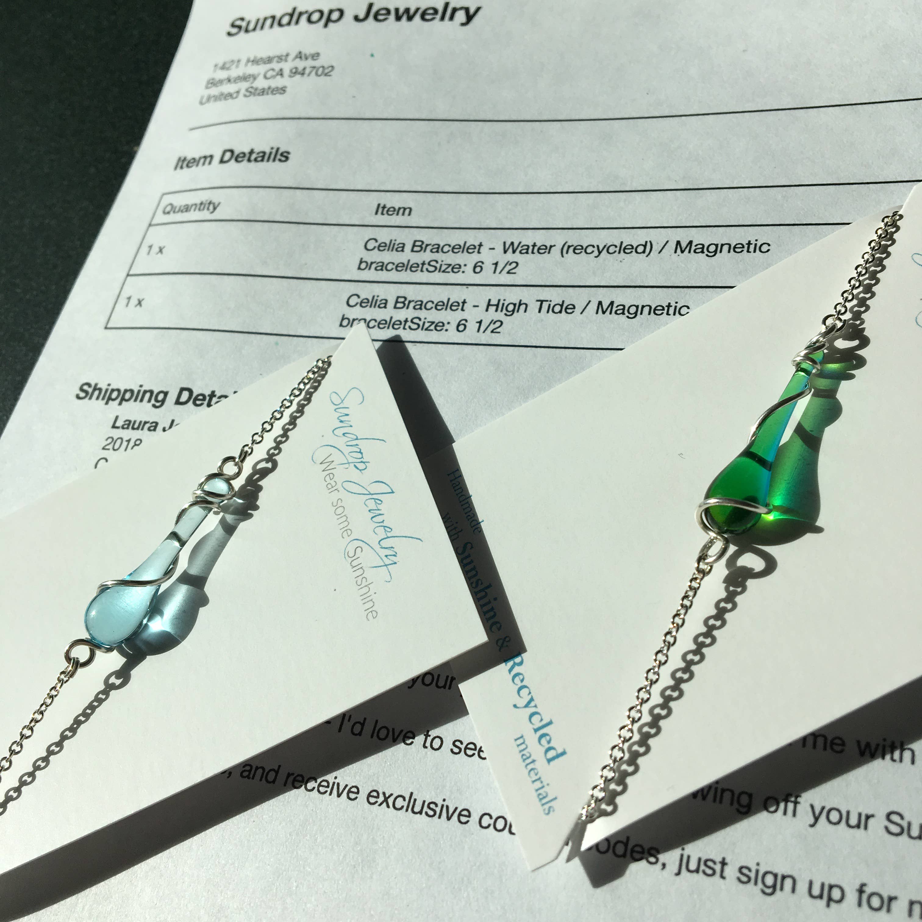 Sundrop Jewelry - Wholesale Charm/Dangle Bracelet - Celia Bracelet - clasp with 1inch extender13