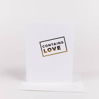 Contains Love Greeting Card for wholesale by Wrinkle & Crease Paper Products