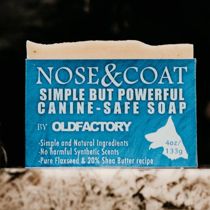 Old Factory Soap + Parousia Perfumes - Wholesale Pet Soap - Dog - Nose & Coat Natural Dog Soap 4oz Bar2