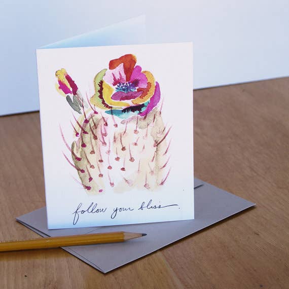 Paige Poppe Art - Venta al por mayor Tarjetas de felicitación - Tarjeta de felicitación «Follow Your Bliss»2