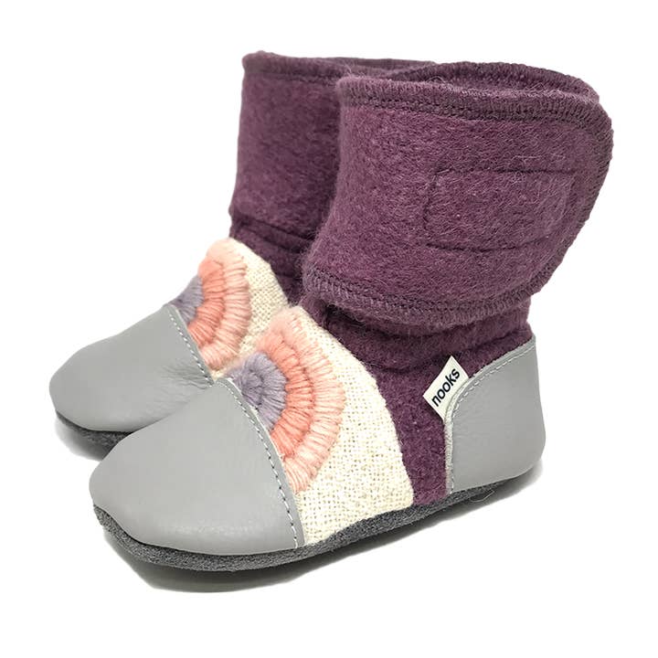 Dream On Felted Wool Booties for wholesale by Nooks Design