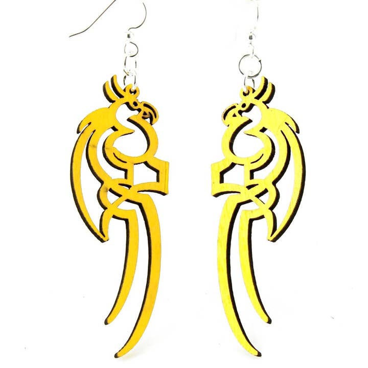 Orecchini Pappagallo tatuaggio per la vendita all'ingrosso da parte di Green Tree Jewelry