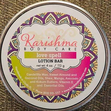 LoveSpell Lotion Bar for wholesale by Karishma Body Care