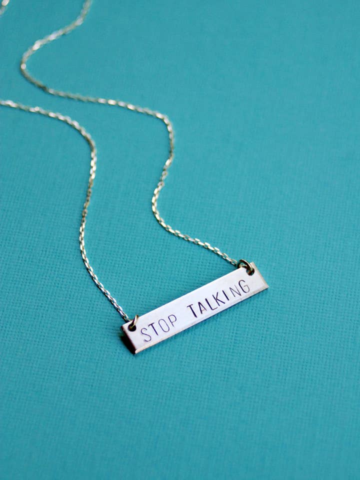 Stop Talking Necklace for wholesale by Bang-Up Betty