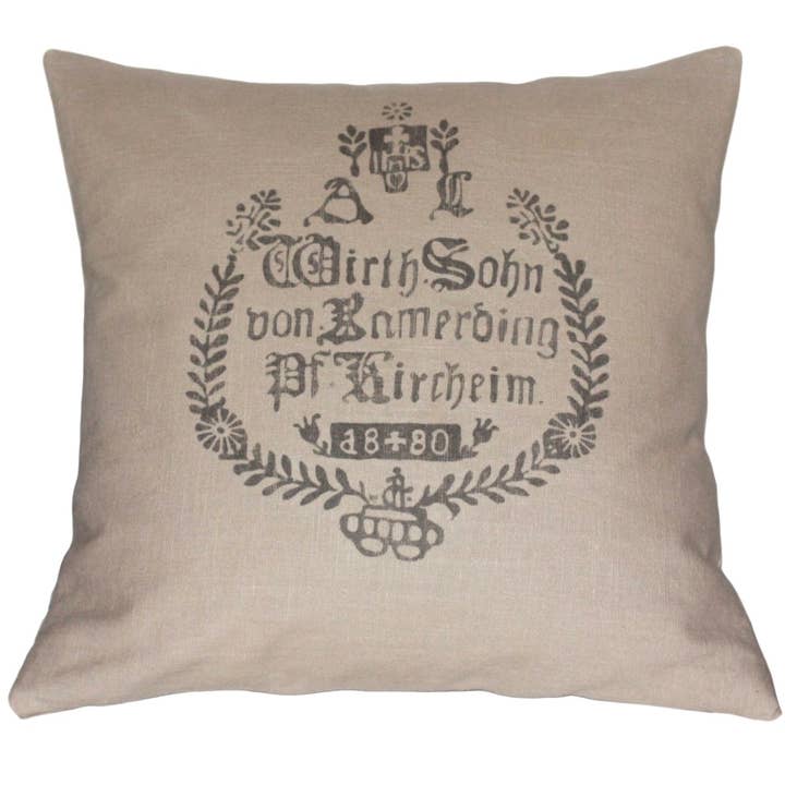 de BeauchĂȘne & Co - Wholesale Throw Pillow Cover - German Wirth Sohn Grain Sack Pillow Cover4