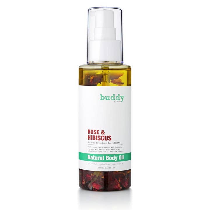 Rose & Hibiscus Body Oil for wholesale by Buddy Scrub