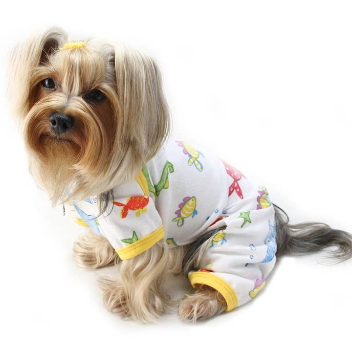Klippo Pet - Vendita all'ingrosso Pigiama - Cani - Pigiama in Cotone Maglia con Ocean Pals0