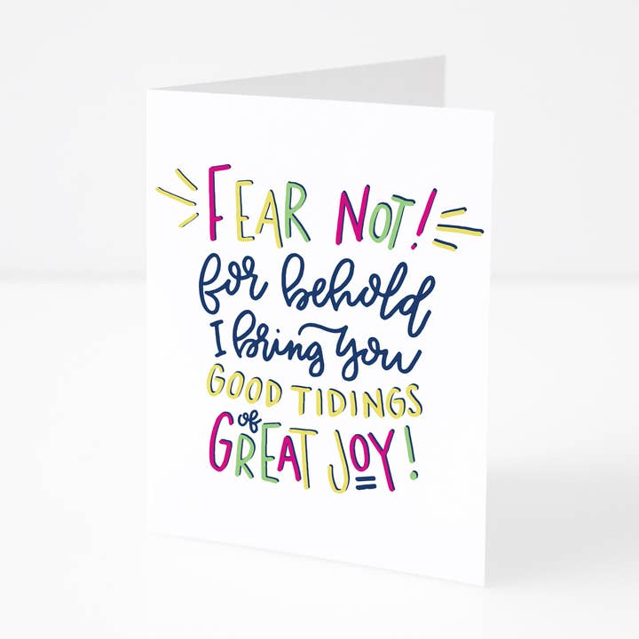 Fear Not Christmas Card for wholesale by Fresh Cut Prints LLC