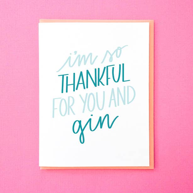 Tick Tock Press - Wholesale Thank You Card - And Gin