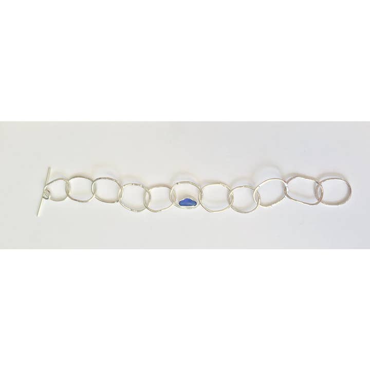 La Soucique Studio Metalsmithing - Wholesale Charm/Dangle Bracelet - Perelle Charmed Seaglass Bracelet1