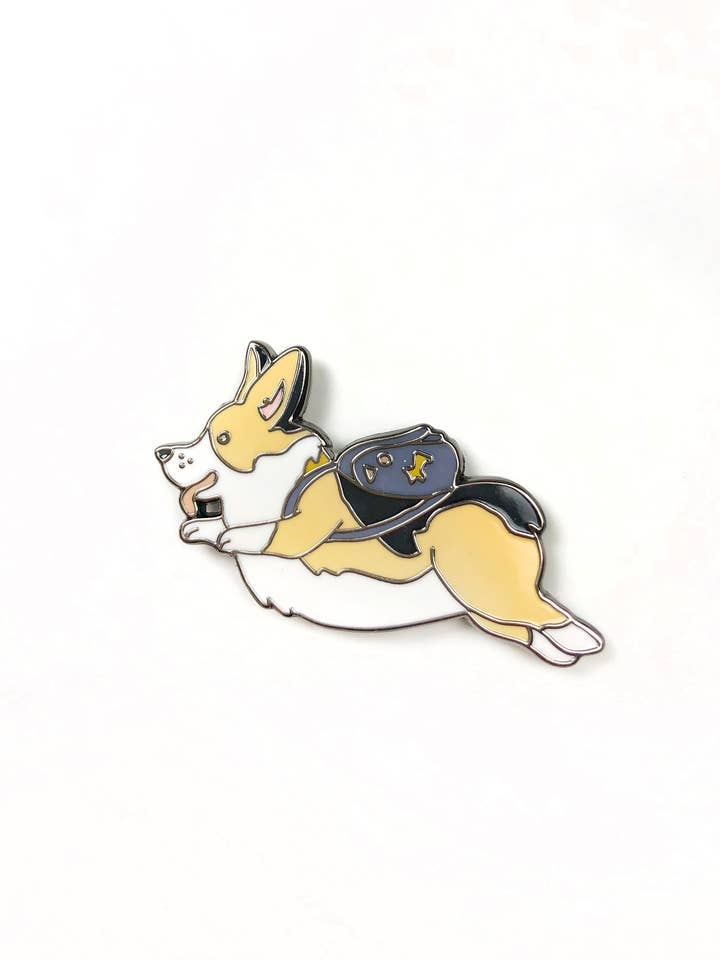 Abenteuerliche Corgi-Pin für den Großhandel von Easy Sunday Club