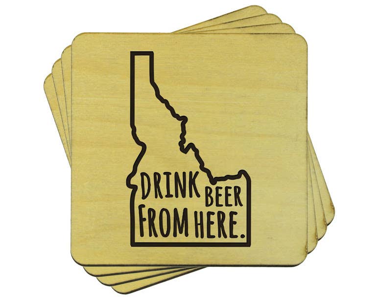 Torched Products - Wholesale Coasters - Drink Beer From Here Coasters | Set of 4 Beer Coasters17