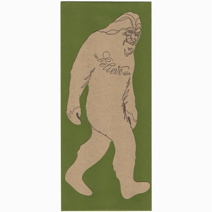 Incredibile Bigfoot per la vendita all'ingrosso da parte di Blackbird Letterpress