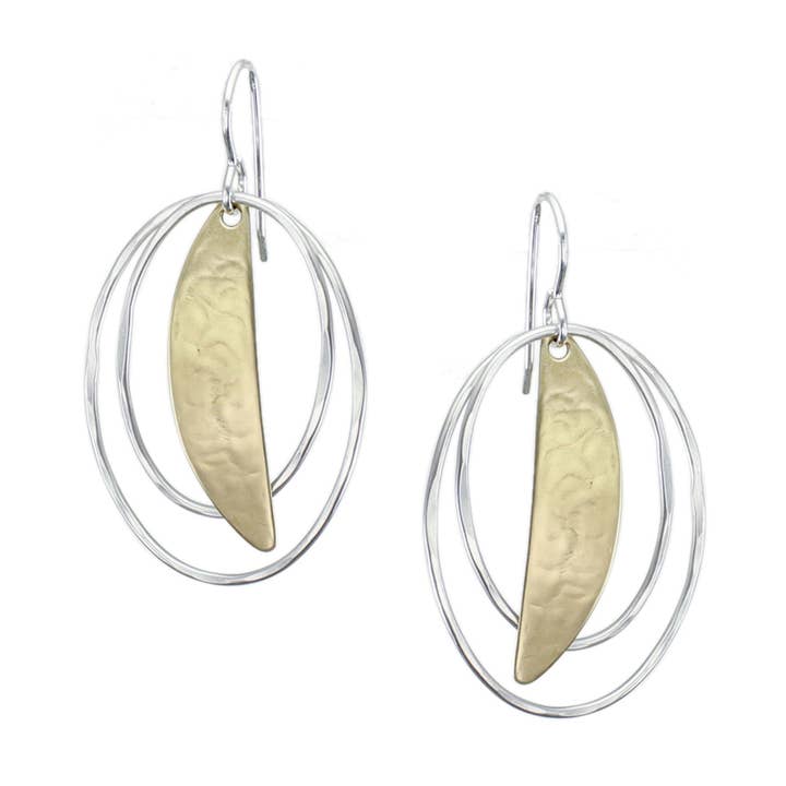 Slice with Oval Rings Earring for wholesale by Marjorie Baer