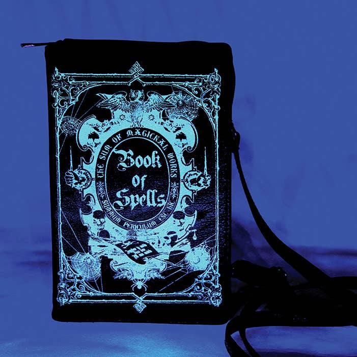 COMECO INC - Wholesale Crossbody bag – Women's - Glow in the Dark Book of Spells Clutch Bag0