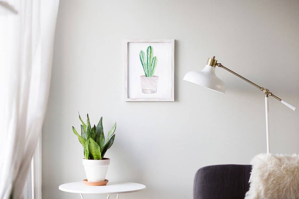 Lilac Paperie - Wholesale Art Print - 8” x 10” Purple Cactus Watercolor Print2