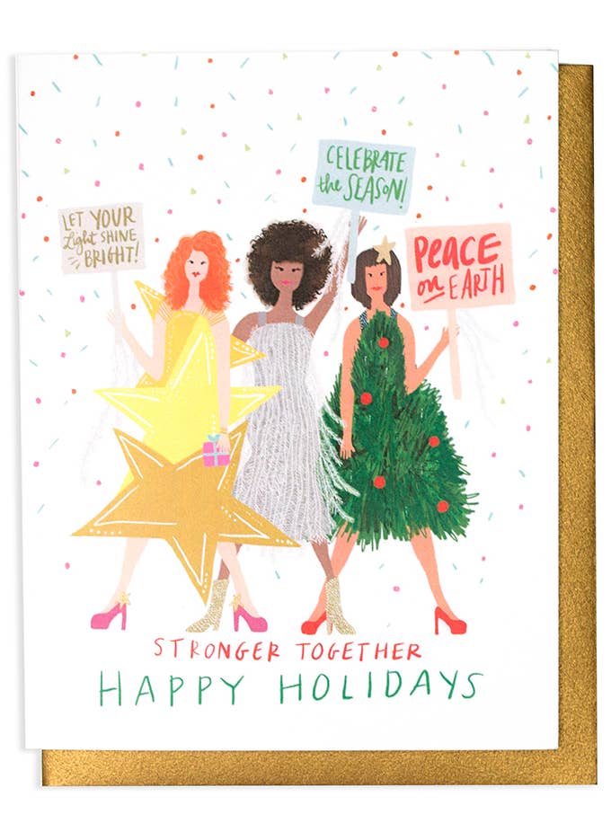 Stronger Holiday Greeting Card for wholesale by Thimblepress
