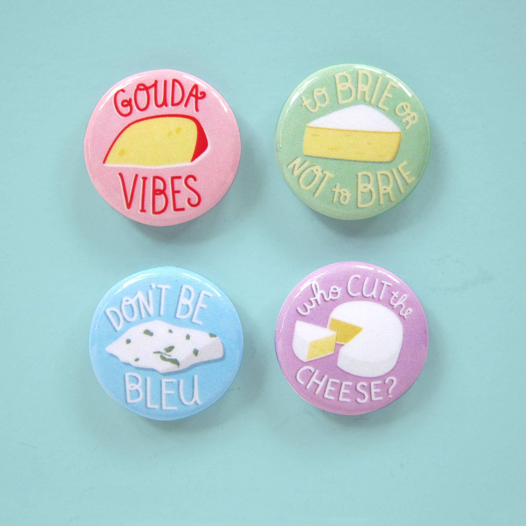 The Neighborgoods - Wholesale Magnet - SAY CHEESE (Gouda, Brie, Blue, Camembert) Magnets1