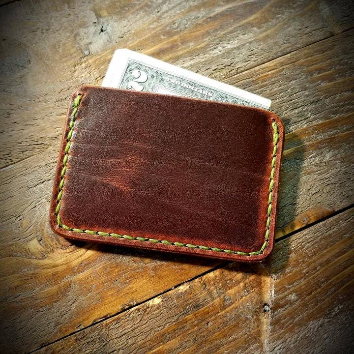Colored Red Leather Goods LLC – wholesale Plånbok - Unisex – Minimalist Plånbok - 2 läderfärger, 9 trådfärger1