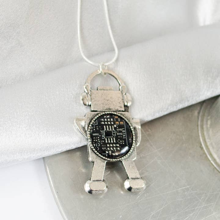 Circuit Breaker Labs - Wholesale Pendant/Charm Necklace - Circuit Board Robot Necklace3