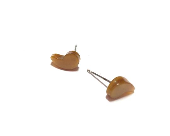 Leetie Lovendale - Wholesale Stud/Post Earrings - Honey Gold Comma Studs0