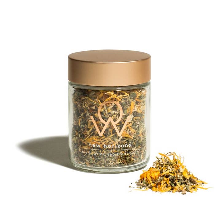 Meditation Tea Treatment "New Horizons" - Full Size 8 oz Jar for wholesale by Wildland Organics