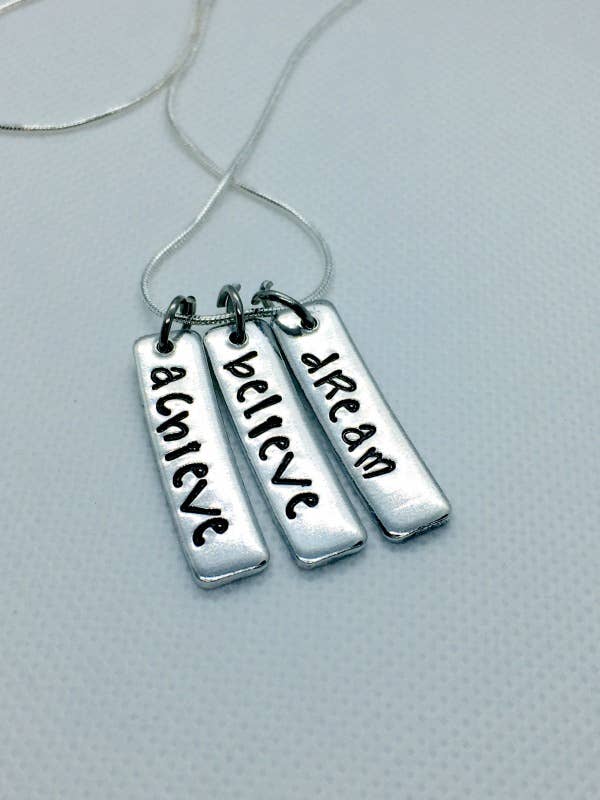 Me and My Sweet Pea – Colar pingente/pendente por atacado – Colar Dream Believe Achieve, joias inspiradoras, fé1