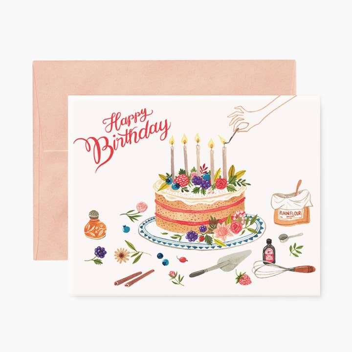 BIRTHDAY CAKE | greeting card for wholesale by Botanica Paper Co.