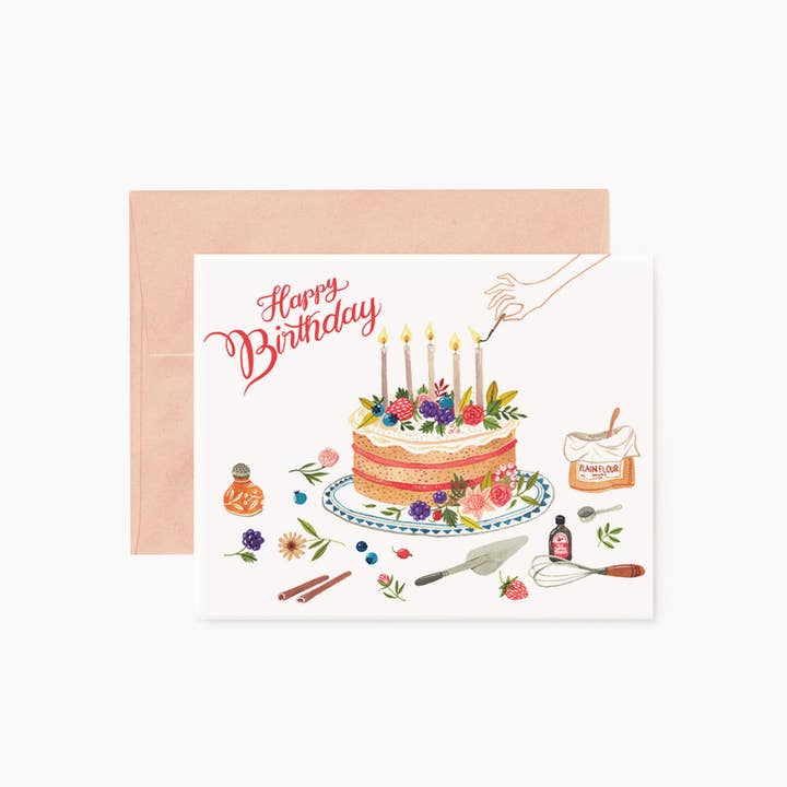BIRTHDAY CAKE | greeting card for wholesale by Botanica Paper Co.