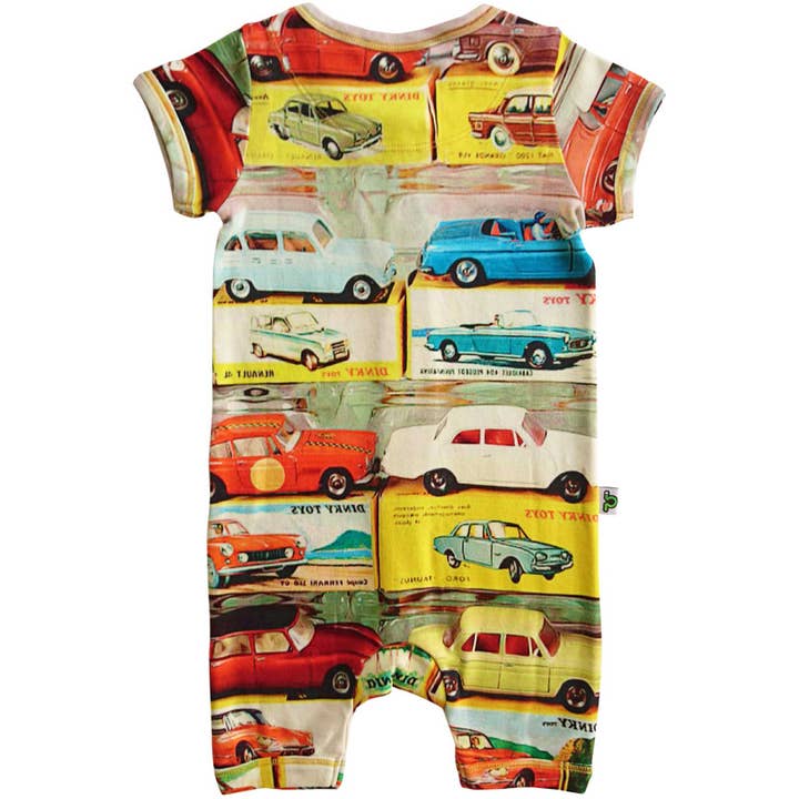 Inchworm Alley - Wholesale Jumpsuit - Baby - Short Sleeve Romper - Dinky Cars