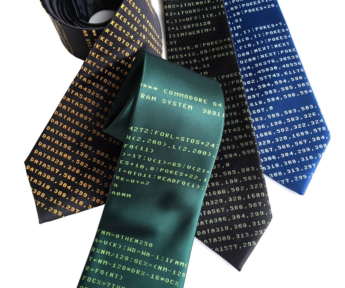 Cyberoptix Tie Lab - Wholesale Necktie - Men's - C64 Silk Necktie. Basic Code Commodore Tie.4