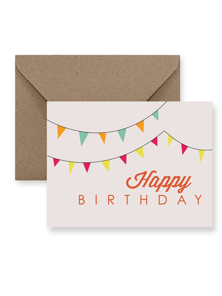 Flags Happy Birthday Card for wholesale by IMPAPER