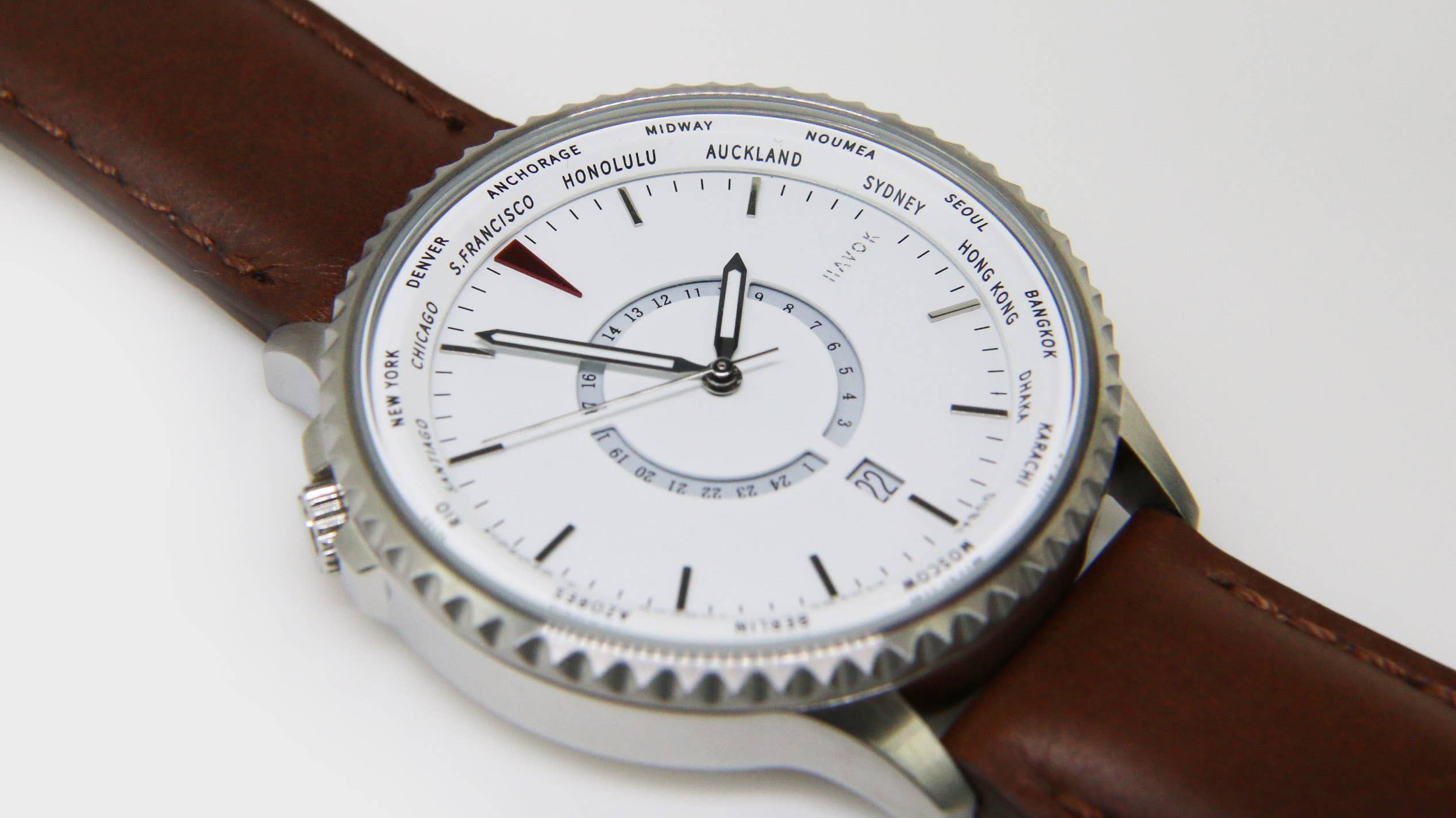 Elliot Havok - Wholesale Wrist Watch - Men's - World Traveller | 24 Time Zones On a World Timer1