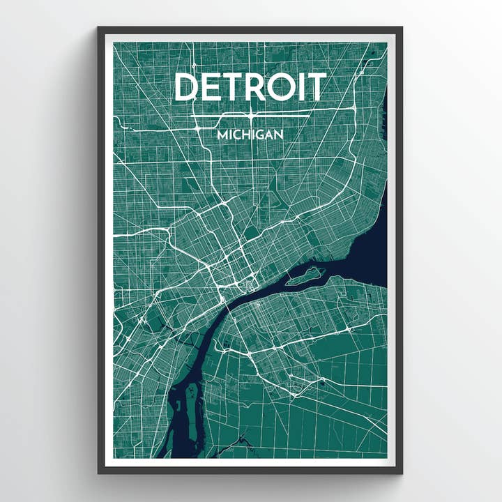 Detroit City Map for wholesale by Point Two Design Group