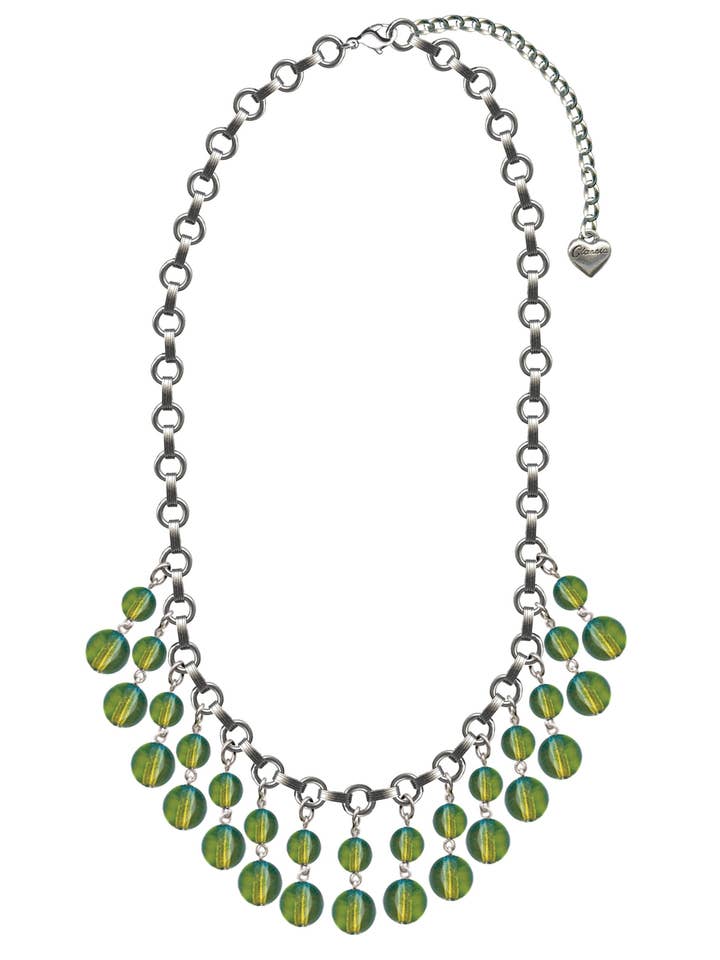 Glamware Caribbean Green Cascade Necklace for wholesale by Classic Hardware