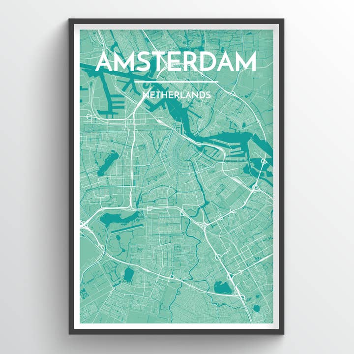 Amsterdam City Map for wholesale by Point Two Design Group