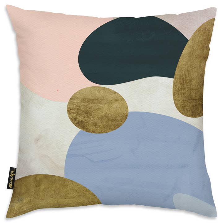 Oliver Gal Coussin décoratif « Descending Motion Or » pour la vente par The Oliver Gal Artist