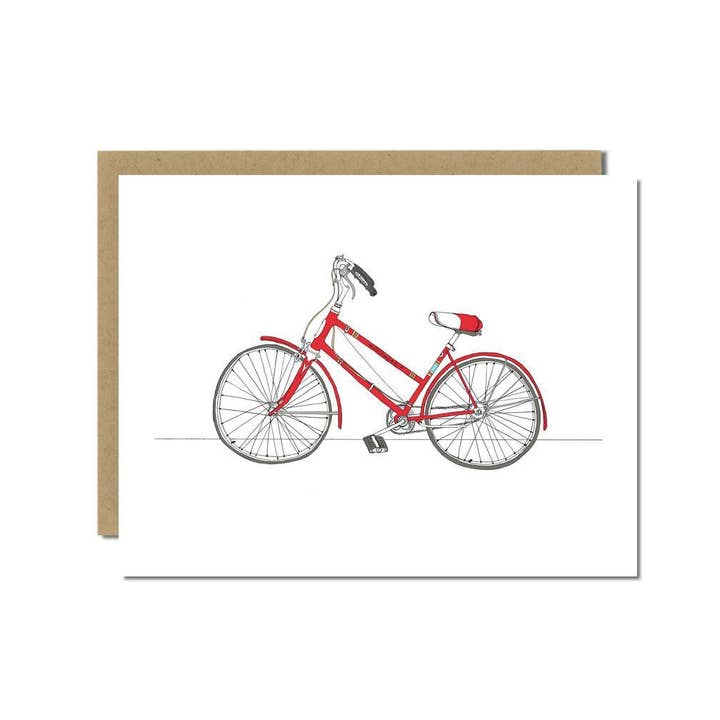Vintage Schwinn Bicycle Greeting Card for wholesale by Sloe Gin Fizz