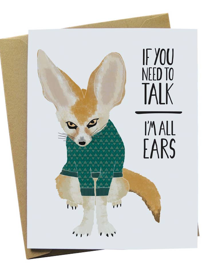 Cartão de Simpatia Fennec Fox por atacado de Paper Wolf Design