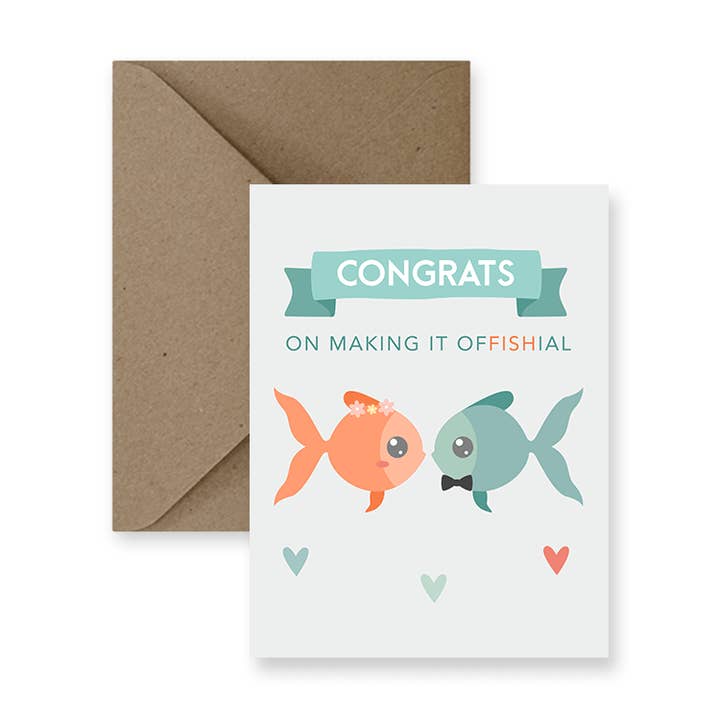 IMPAPER - Wholesale Wedding Card - Congrats On Making It Offishial Wedding Card