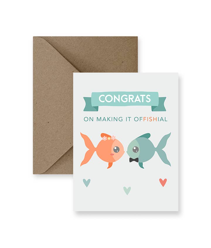 IMPAPER - Wholesale Wedding Card - Congrats On Making It Offishial Wedding Card0