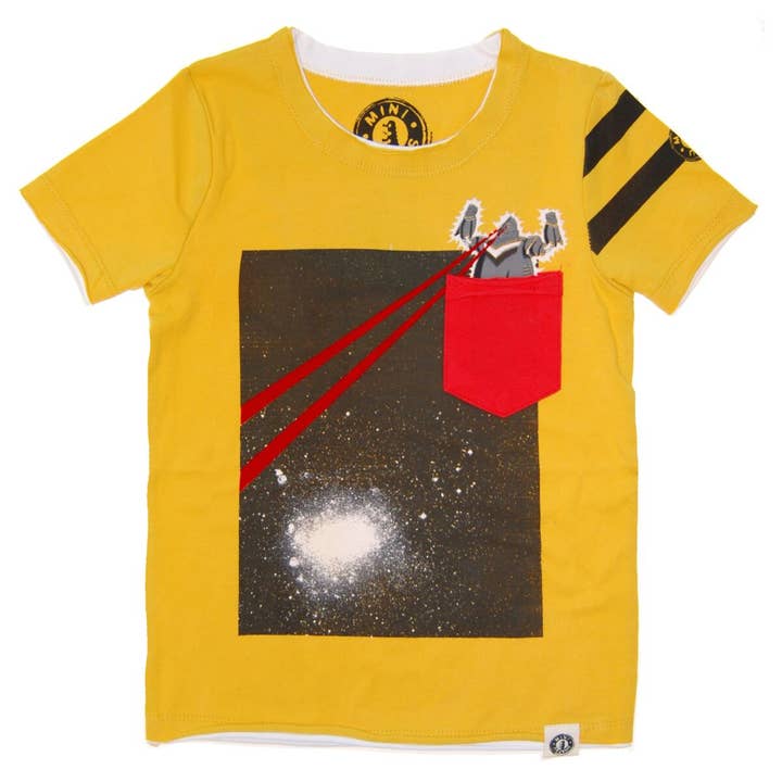 Camiseta de bolsillo Robot Galaxy para venta al por mayor de Mini Shatsu