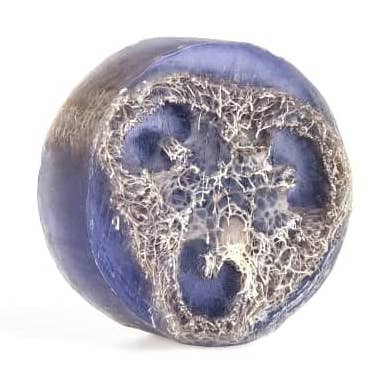 Amber and Orchid Exfoliating Loofa Soap for wholesale by Heartland Fragrance