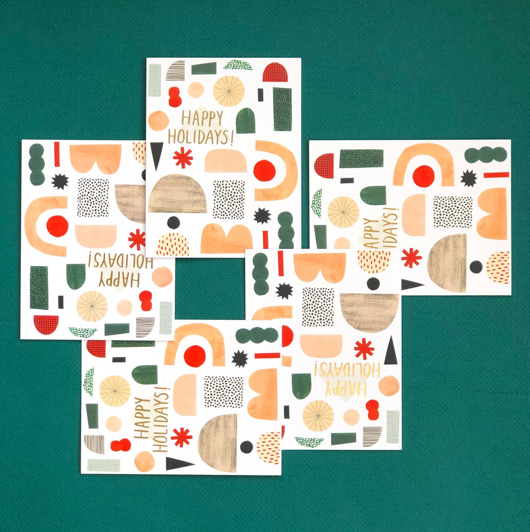 Red Cap Cards - Wholesale Christmas Card - Xmas Shapes holiday greeting card2